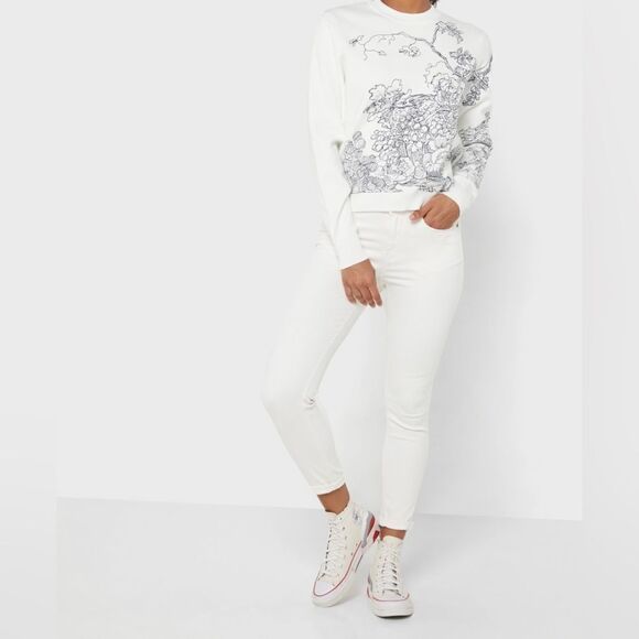 🔥DESIGUAL Jeans stretch sz 2 New - Picture 1 of 13